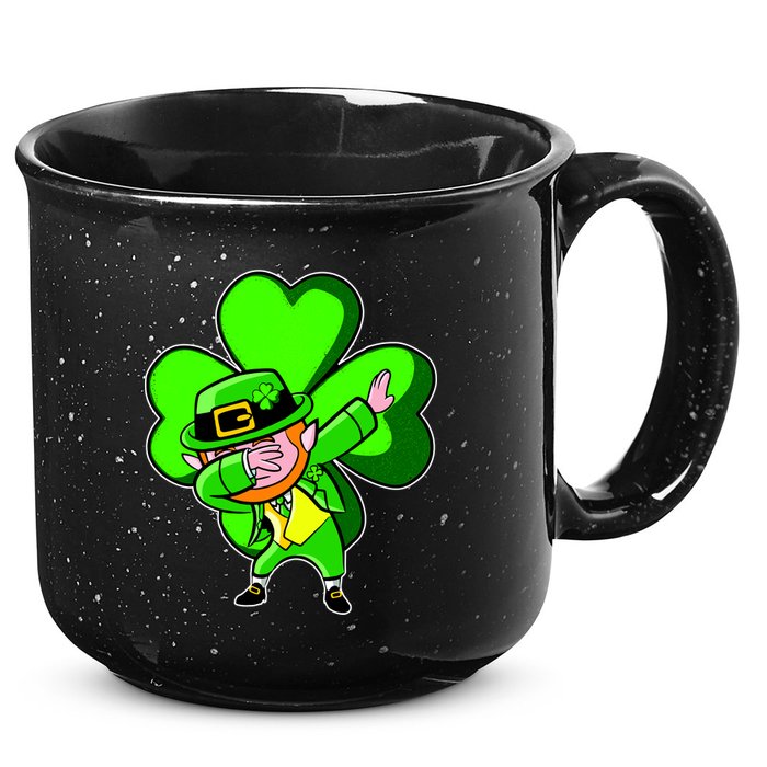 Dabbing Leprechaun St. Patrick's Day Clover 15oz Campfire Ceramic Mug