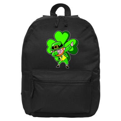 Dabbing Leprechaun St. Patrick's Day Clover 16 in Basic Backpack