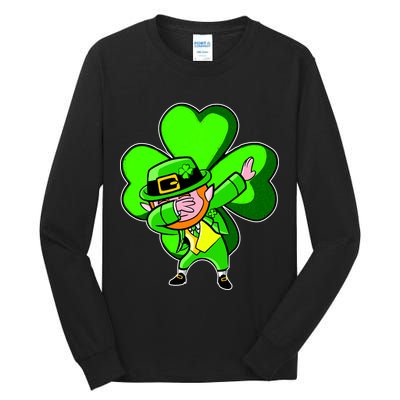 Dabbing Leprechaun St. Patrick's Day Clover Tall Long Sleeve T-Shirt