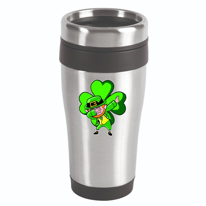 Dabbing Leprechaun St. Patrick's Day Clover 16oz Travel Tumbler