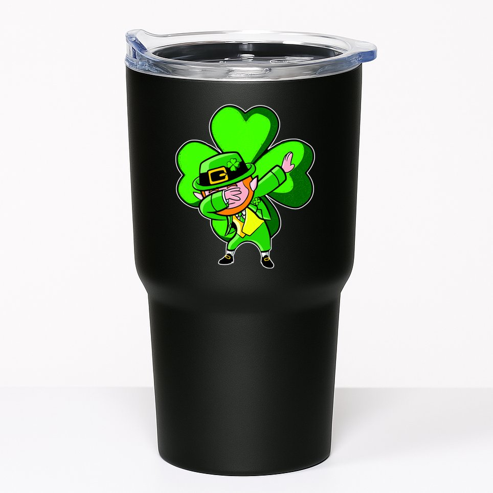 Dabbing Leprechaun St. Patrick's Day Clover Tumbler