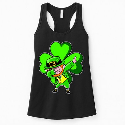 Dabbing Leprechaun St. Patrick's Day Clover Womens Tank Top