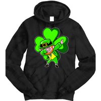 Dabbing Leprechaun St. Patrick's Day Clover Tie Dye Hoodie