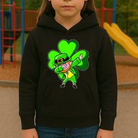 Dabbing Leprechaun St. Patrick's Day Clover Kids Hoodie