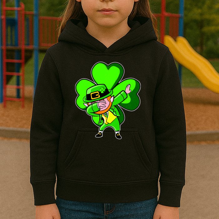 Dabbing Leprechaun St. Patrick's Day Clover Kids Hoodie