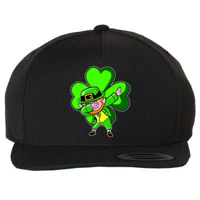 Dabbing Leprechaun St. Patrick's Day Clover Wool Snapback Cap