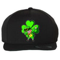 Dabbing Leprechaun St. Patrick's Day Clover Wool Snapback Cap