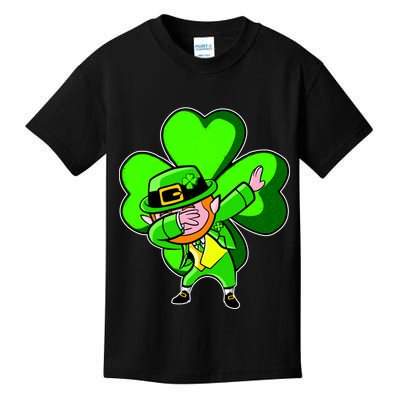 Dabbing Leprechaun St. Patrick's Day Clover Kids T-Shirt