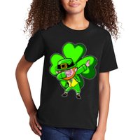 Dabbing Leprechaun St. Patrick's Day Clover Kids T-Shirt