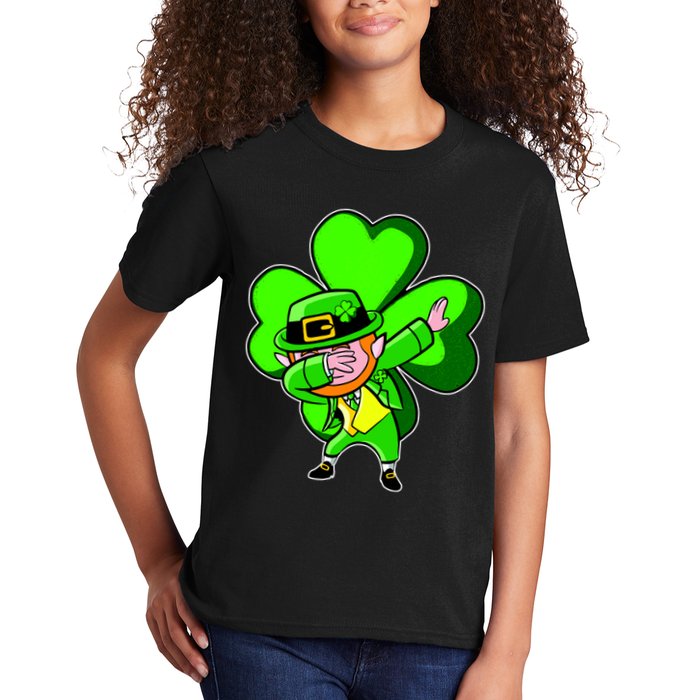Dabbing Leprechaun St. Patrick's Day Clover Kids T-Shirt