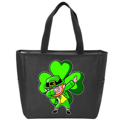 Dabbing Leprechaun St. Patrick's Day Clover Zip Tote Bag