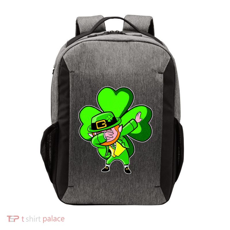 Dabbing Leprechaun St. Patrick's Day Clover Vector Backpack