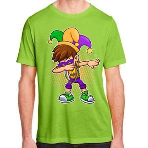 Dabbing Mardi Gras Jester Adult ChromaSoft Performance T-Shirt