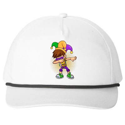 Dabbing Mardi Gras Jester Snapback Five-Panel Rope Hat