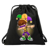 Dabbing Mardi Gras Jester Drawstring Bag