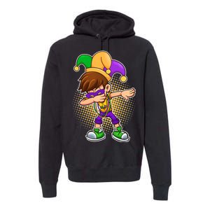 Dabbing Mardi Gras Jester Premium Hoodie