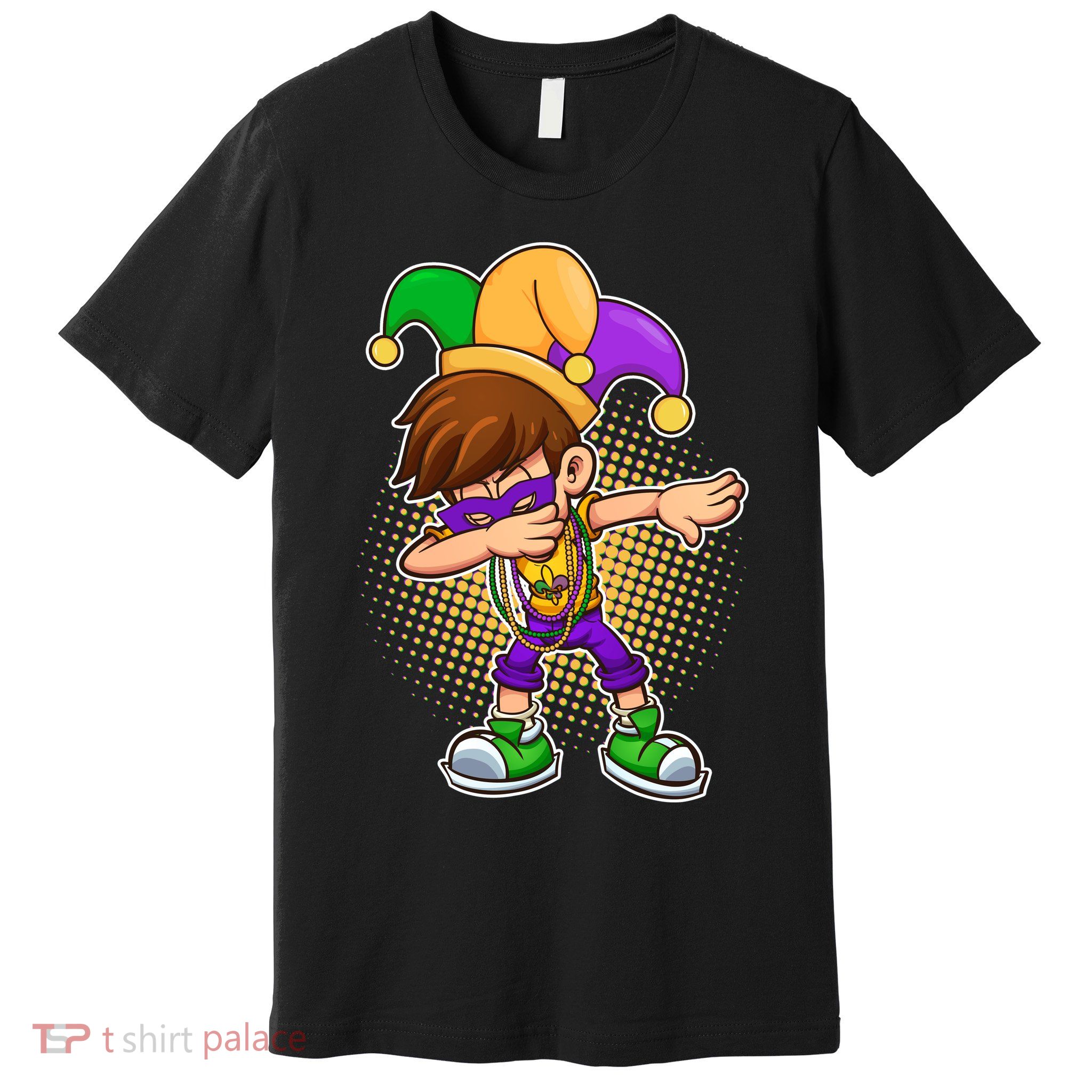 Dabbing Mardi Gras Jester Premium T-Shirt
