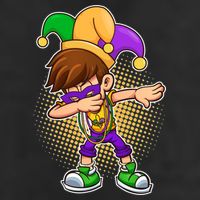 Dabbing Mardi Gras Jester 25L Jumbo Tote
