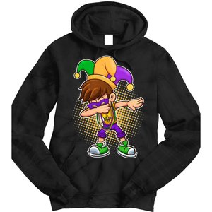 Dabbing Mardi Gras Jester Tie Dye Hoodie