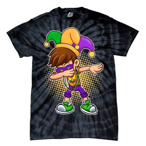 Dabbing Mardi Gras Jester Tie-Dye T-Shirt