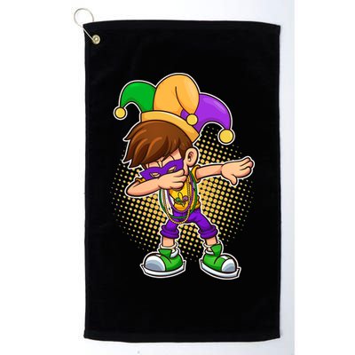 Dabbing Mardi Gras Jester Golf Towel