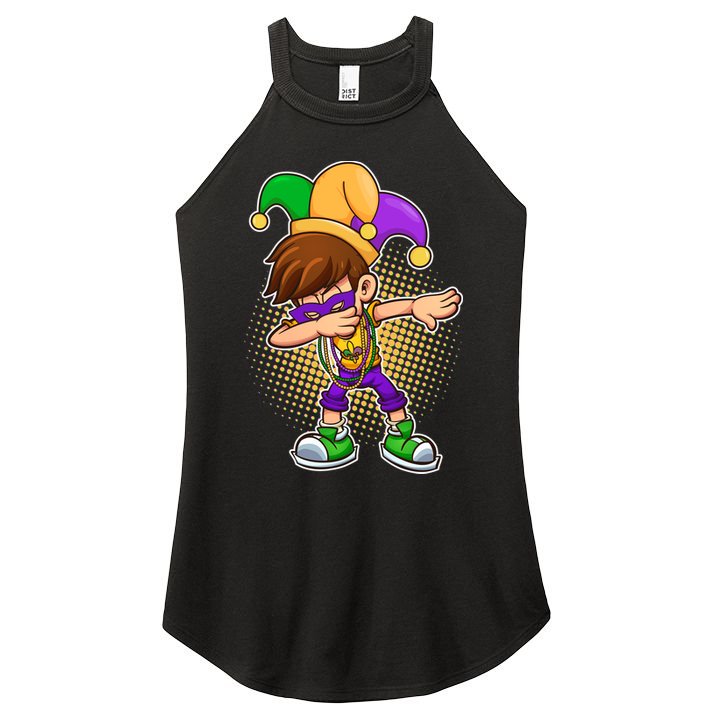 Dabbing Mardi Gras Jester Women's Perfect Tri Rocker Tank