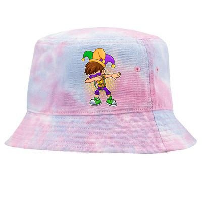 Dabbing Mardi Gras Jester Tie-Dyed Bucket Hat