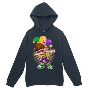 Dabbing Mardi Gras Jester Urban Pullover Hoodie