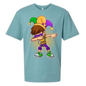 Dabbing Mardi Gras Jester Sueded Cloud Jersey T-Shirt