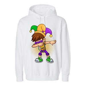 Dabbing Mardi Gras Jester Garment-Dyed Fleece Hoodie