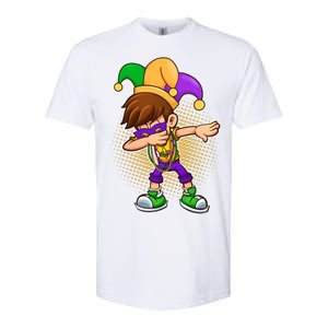 Dabbing Mardi Gras Jester Softstyle CVC T-Shirt