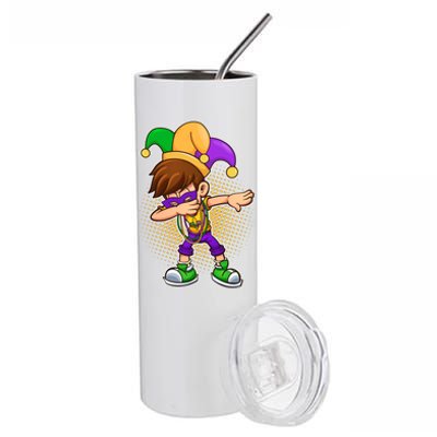 Dabbing Mardi Gras Jester Stainless Steel Tumbler