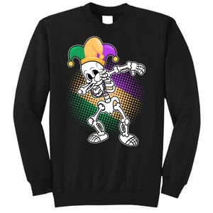 Dabbing Mardi Gras Skeleton Sweatshirt