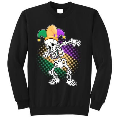 Dabbing Mardi Gras Skeleton Sweatshirt