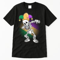 Dabbing Mardi Gras Skeleton Tall T-Shirt