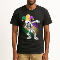 Dabbing Mardi Gras Skeleton Tall T-Shirt