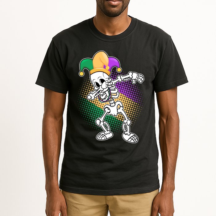 Dabbing Mardi Gras Skeleton Tall T-Shirt