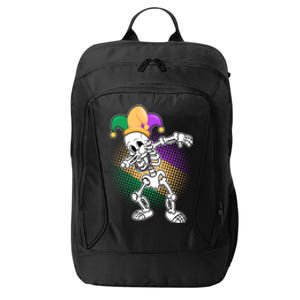 Dabbing Mardi Gras Skeleton City Backpack