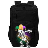 Dabbing Mardi Gras Skeleton Impact Tech Backpack