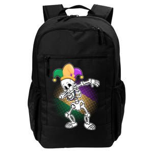 Dabbing Mardi Gras Skeleton Daily Commute Backpack