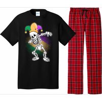 Dabbing Mardi Gras Skeleton Pajama Set