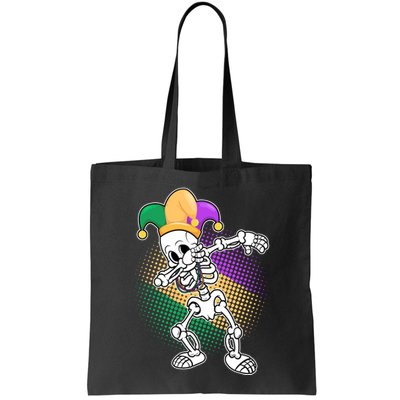 Dabbing Mardi Gras Skeleton Bag