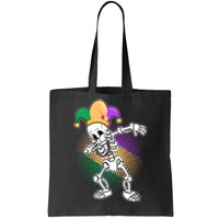 Dabbing Mardi Gras Skeleton Tote Bag