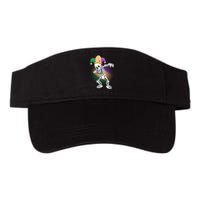 Dabbing Mardi Gras Skeleton Valucap Bio-Washed Visor