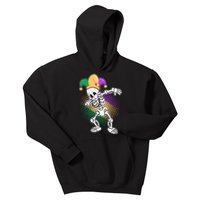 Dabbing Mardi Gras Skeleton Kids Hoodie