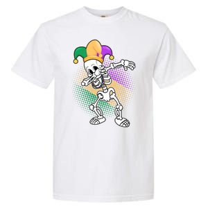 Dabbing Mardi Gras Skeleton Garment-Dyed Heavyweight T-Shirt