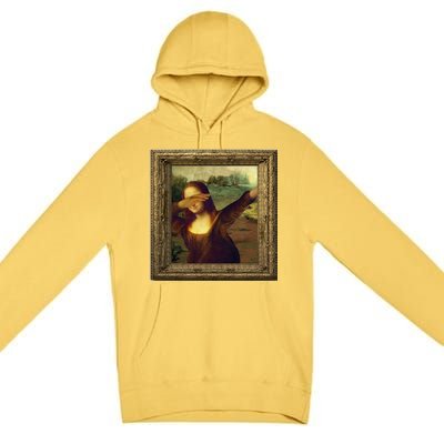 Dabbing Mona Lisa Premium Pullover Hoodie