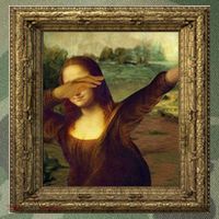 Dabbing Mona Lisa Legacy Tie Dye Trucker Hat