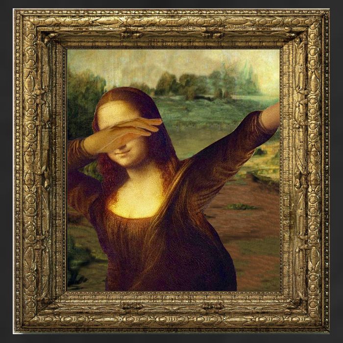 Dabbing Mona Lisa Cool Comfort Performance Bucket Hat