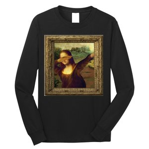 Dabbing Mona Lisa Long Sleeve Shirt